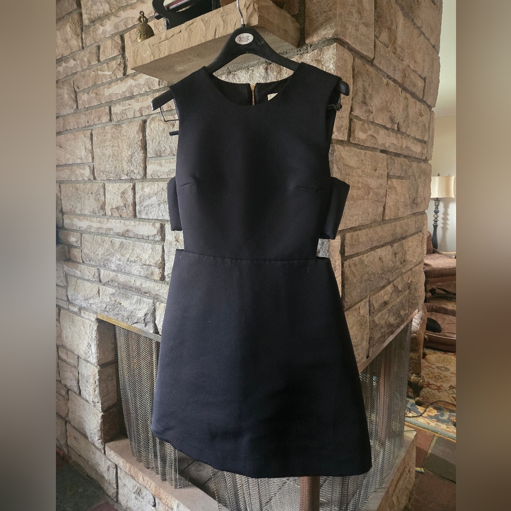 Kate Spade Cut Out A-Line Dress 8 Black